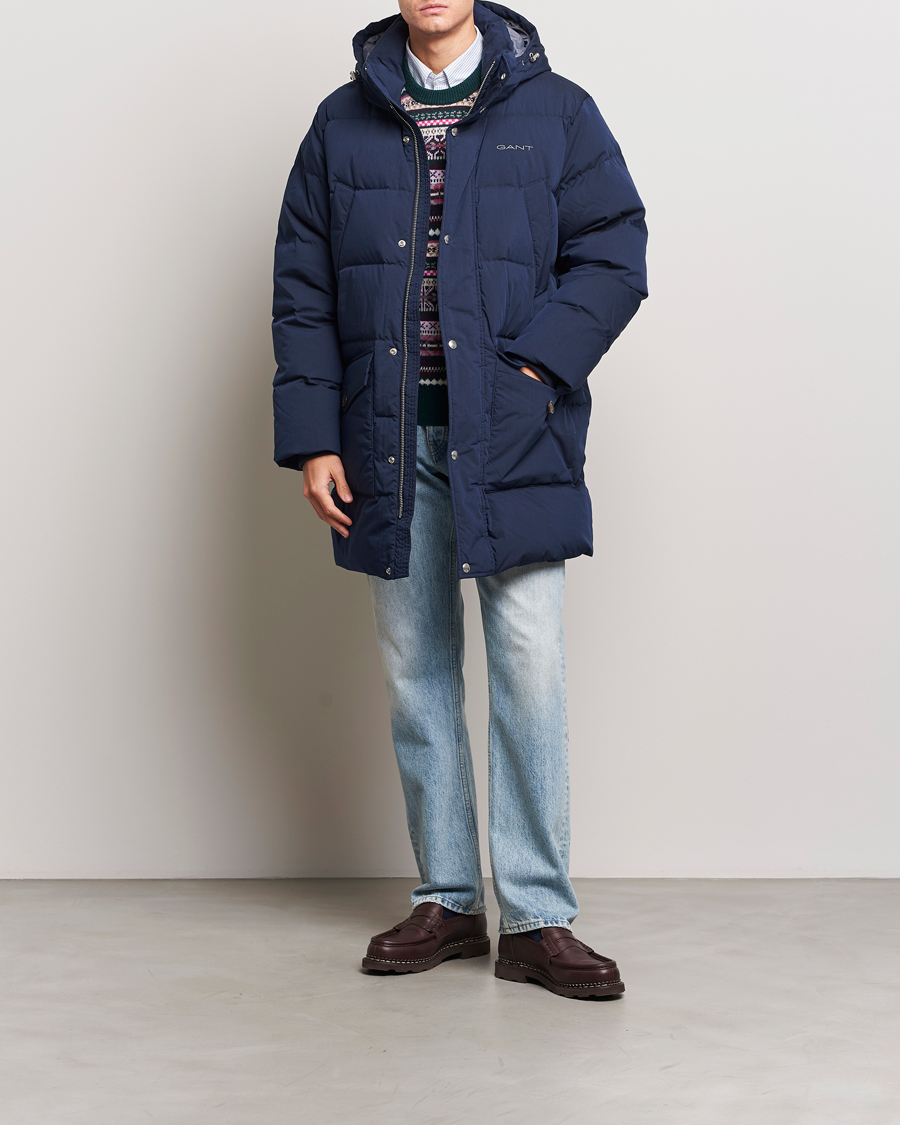 Herr | Jackor | GANT | Long Alta Down Parka Evening Blue
