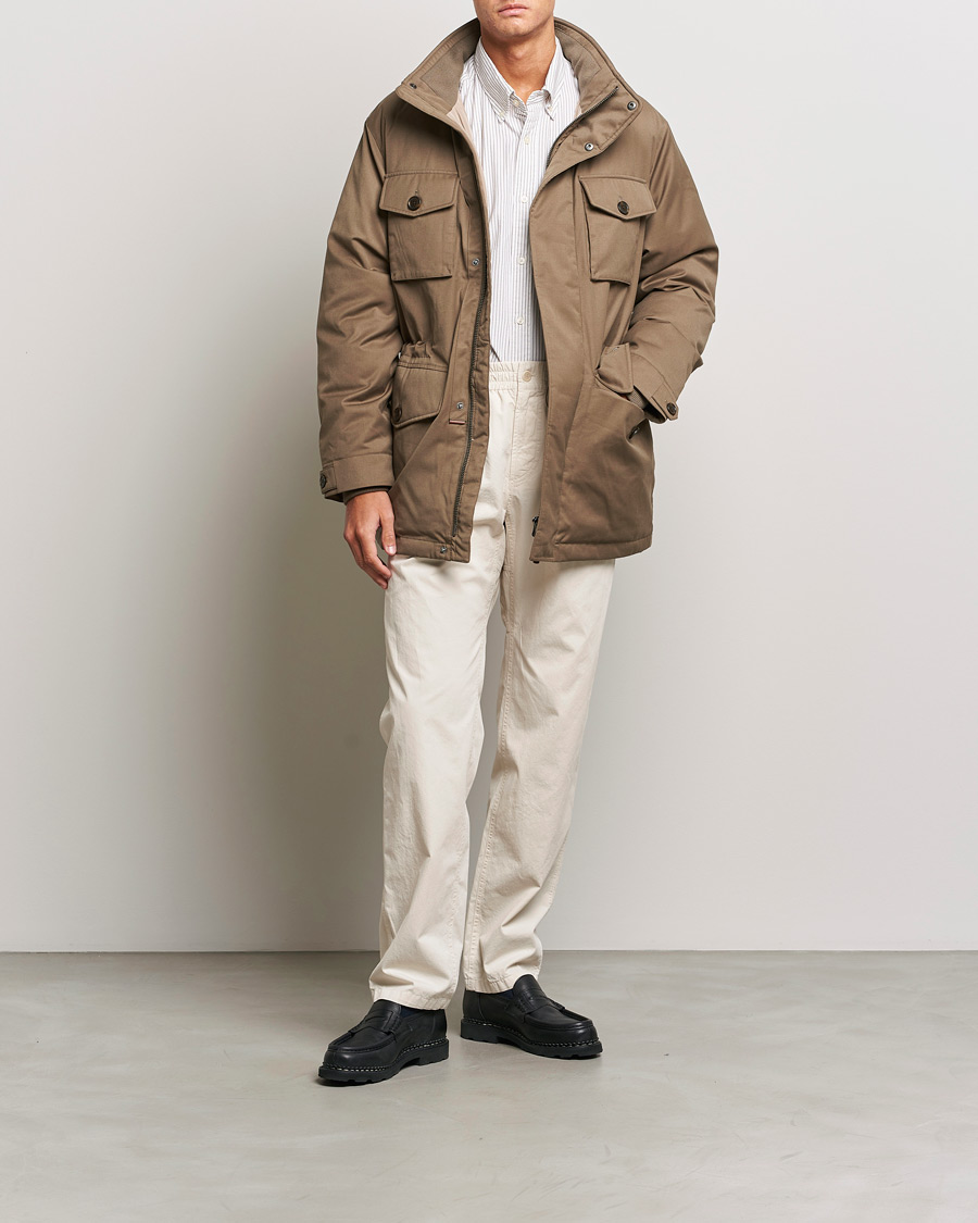 Herr | Jackor | GANT | Flannel Padded Field jacket Desert Brown
