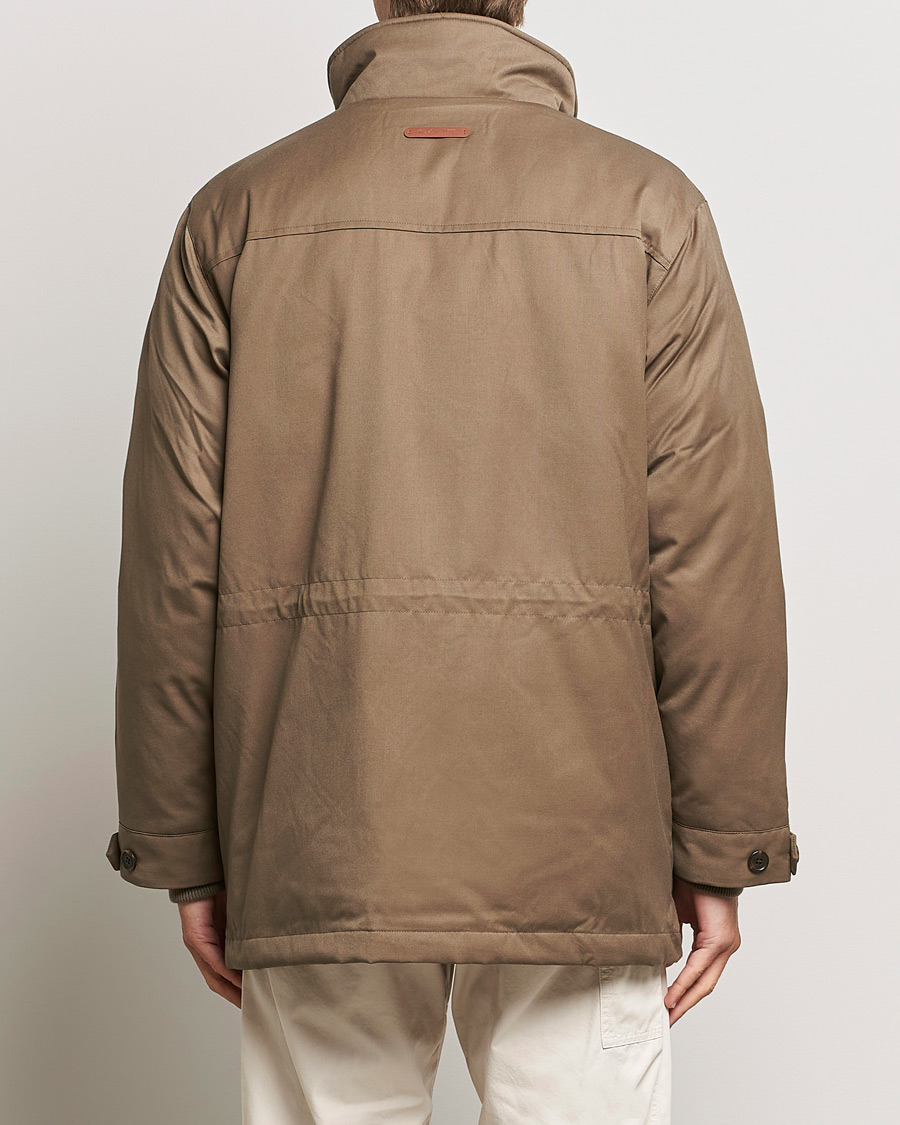 Herr | Jackor | GANT | Flannel Padded Field jacket Desert Brown