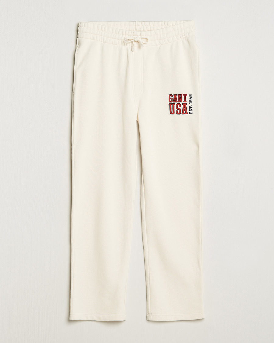 Herr | Byxor | GANT | USA Sweatpants Cream