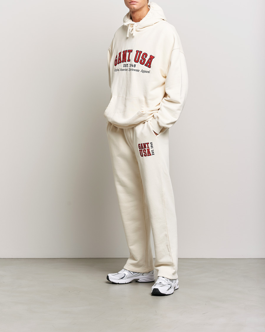 Herr | Byxor | GANT | USA Sweatpants Cream