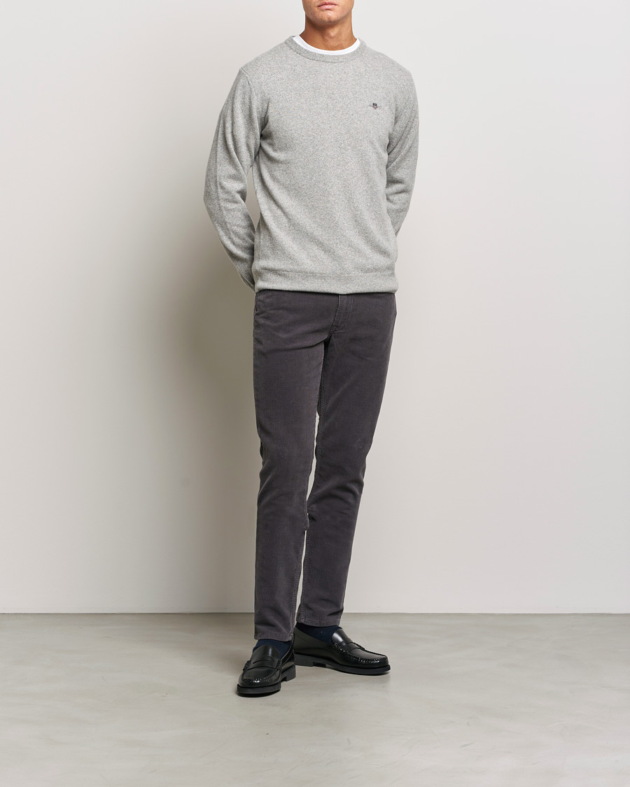 Herr | Byxor | GANT | Cord 5-Pocket Jeans Antracite