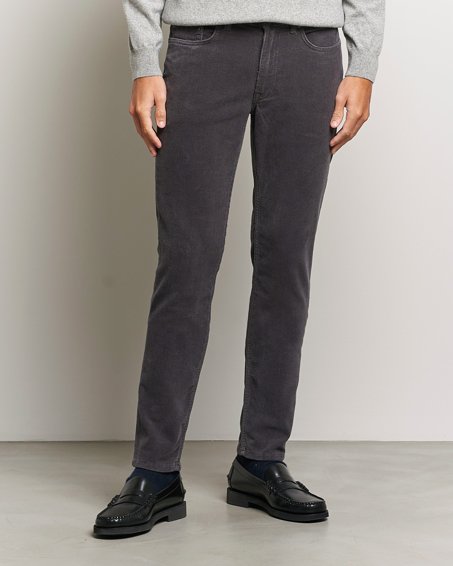 Herr | Byxor | GANT | Cord 5-Pocket Jeans Antracite