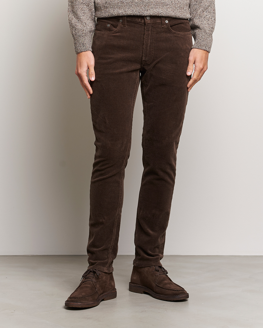 Herr | Byxor | Gant | Cord 5-Pocket Jeans Rich Brown