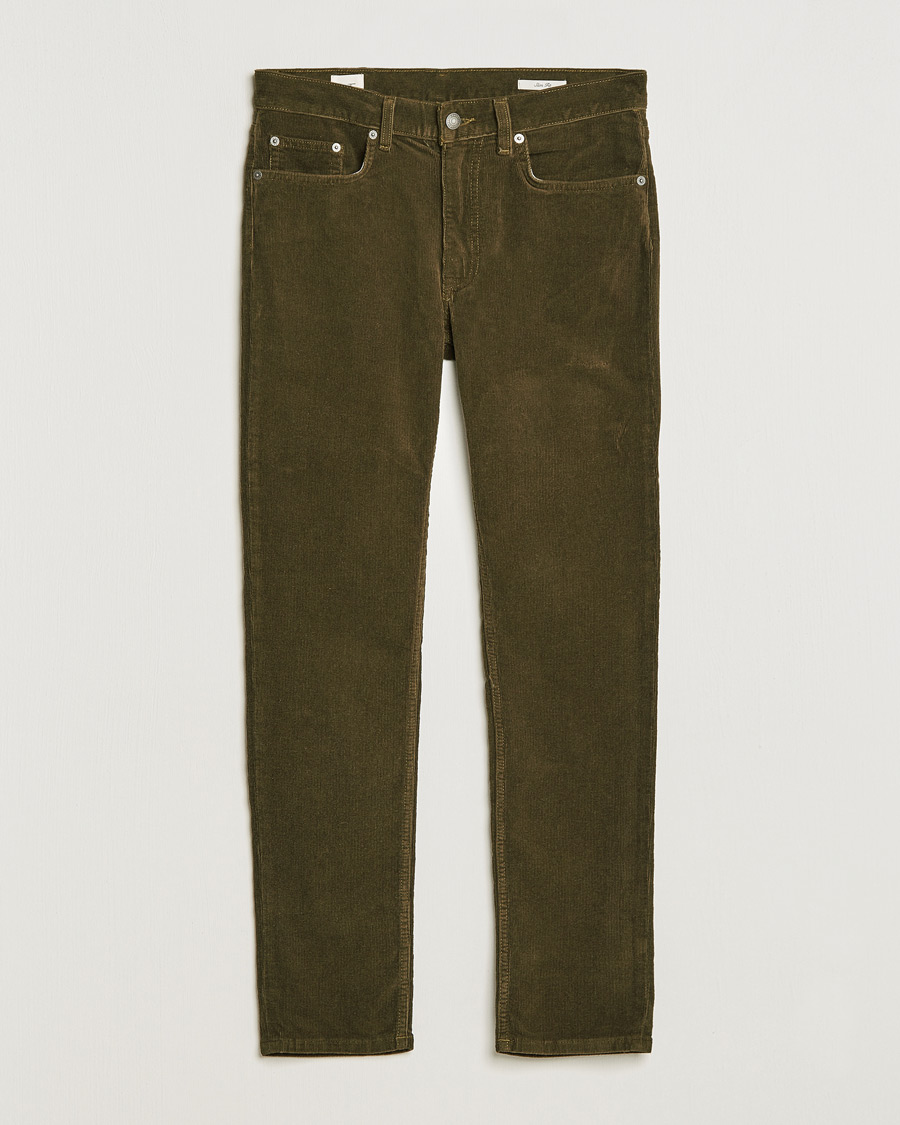 Herr | Byxor | GANT | Cord 5-Pocket Jeans Dark Cactus