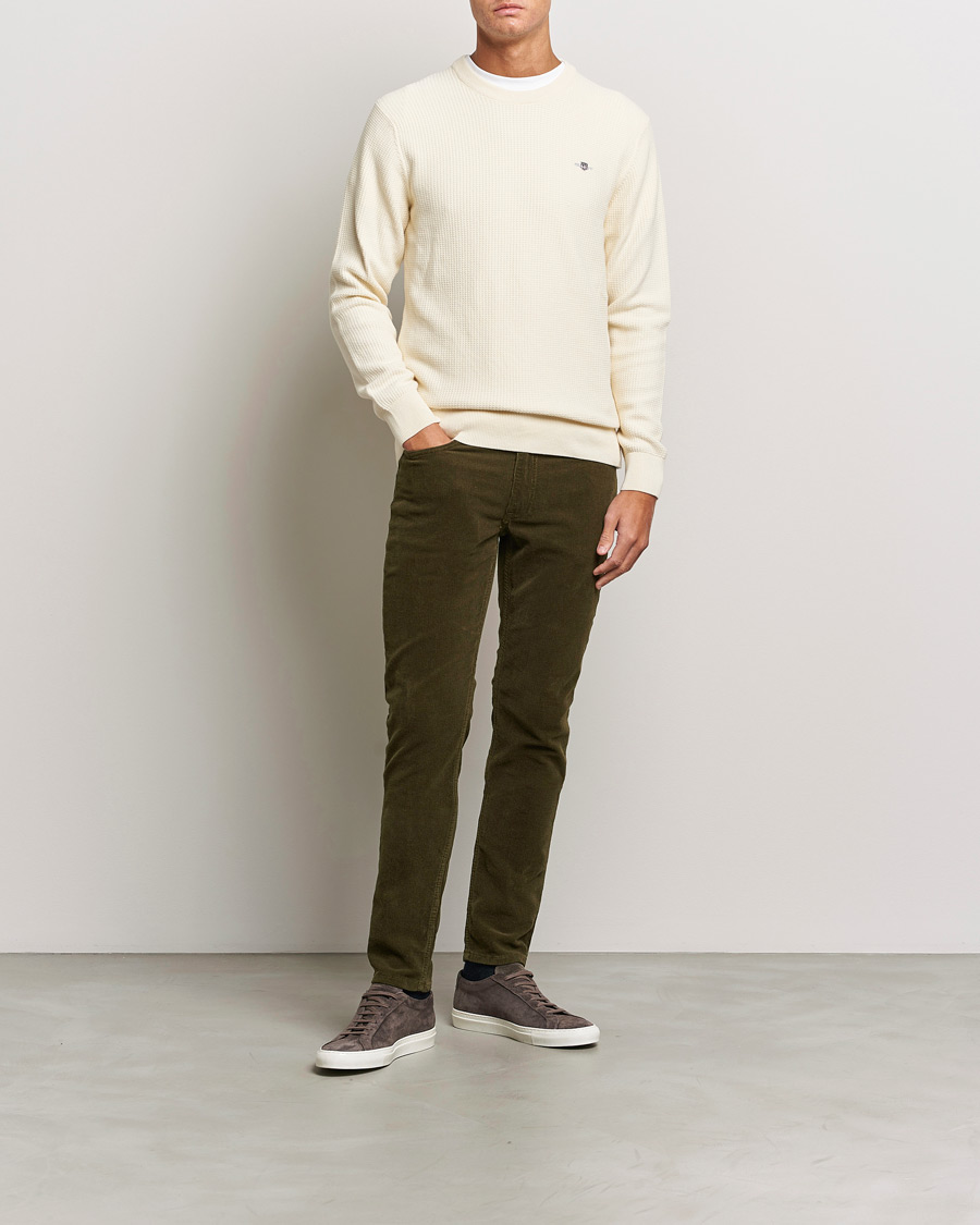 Herr | Byxor | GANT | Cord 5-Pocket Jeans Dark Cactus