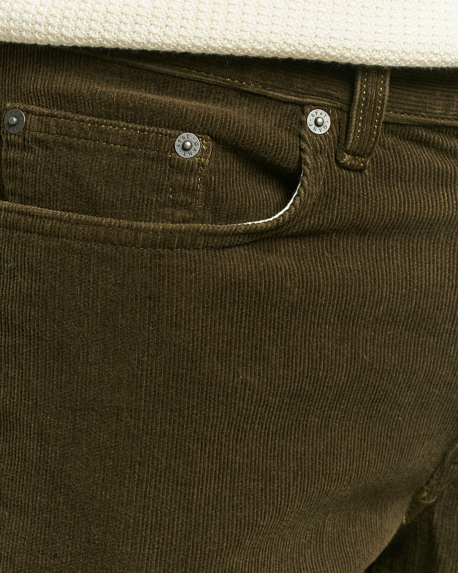 Herr | Byxor | GANT | Cord 5-Pocket Jeans Dark Cactus