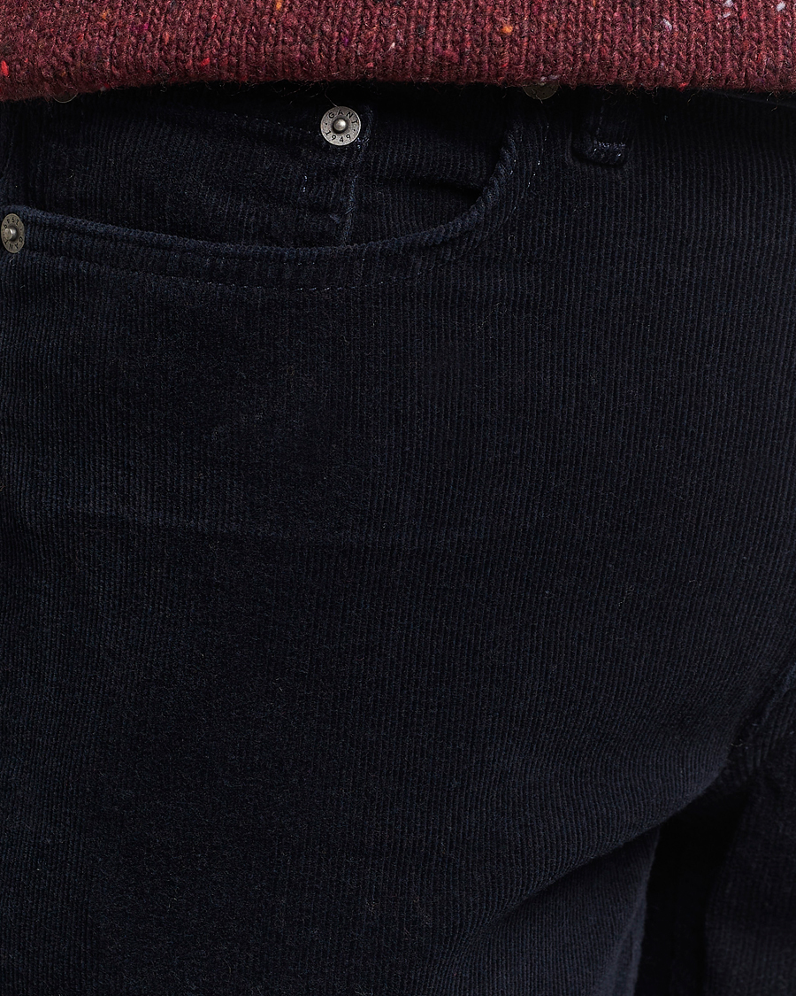 Herr | Byxor | GANT | Cord 5-Pocket Jeans Evening Blue