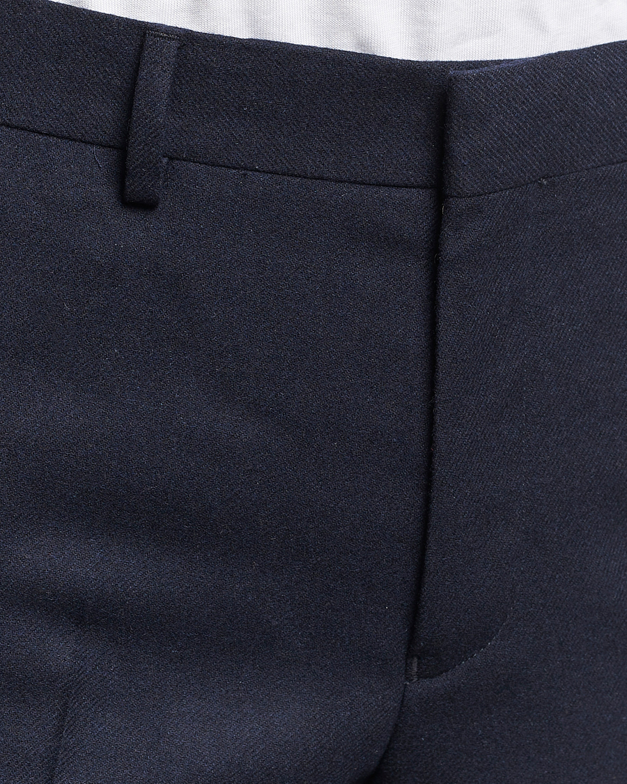 Herr | Byxor | Gant | Slim Flannel Pants Evening Blue