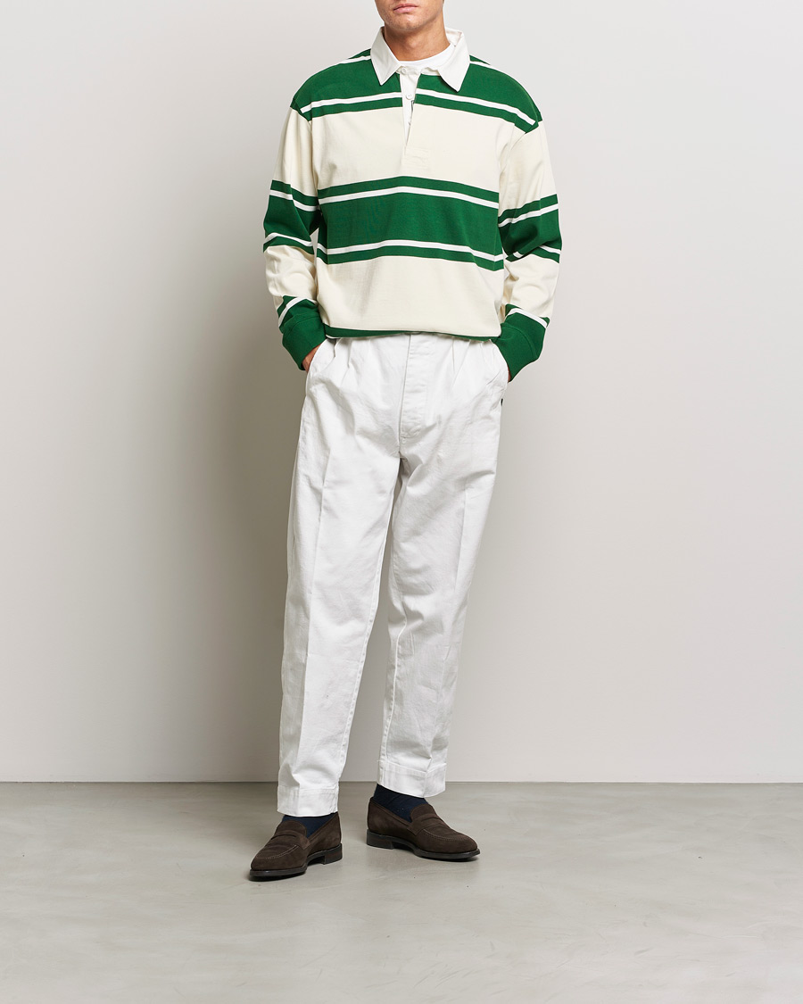 Herr | Tröjor | GANT | Striped Heavy Rugger Strong Green