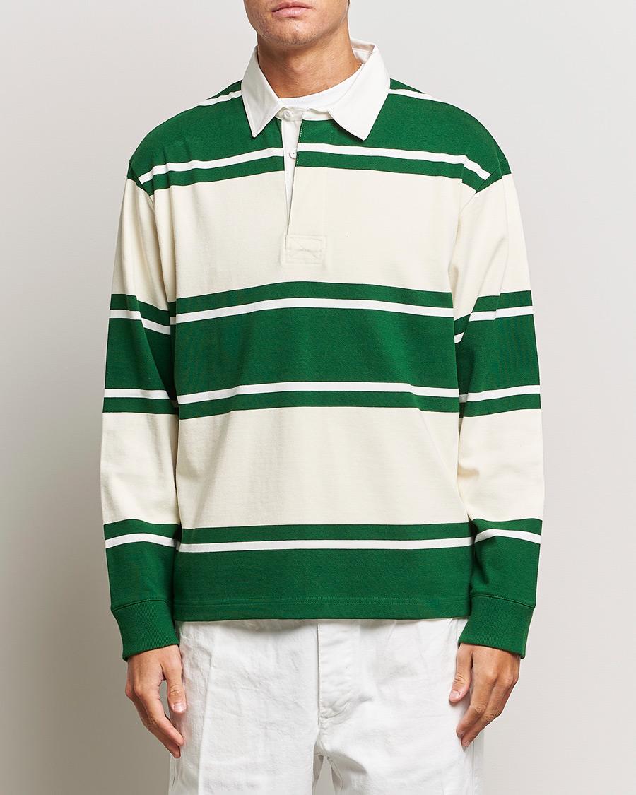 Herr | Tröjor | GANT | Striped Heavy Rugger Strong Green