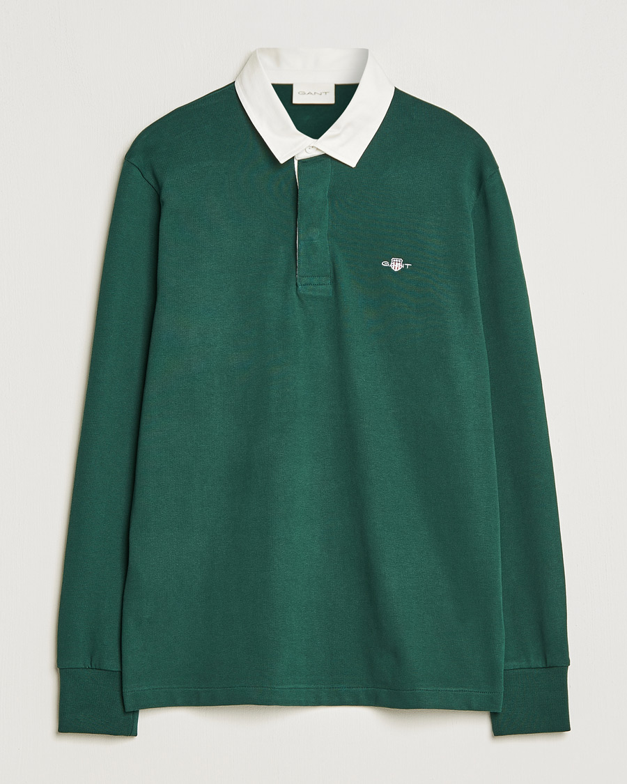 Herr | Tröjor | GANT | Original Solid Heavy Rugger Tartan Green