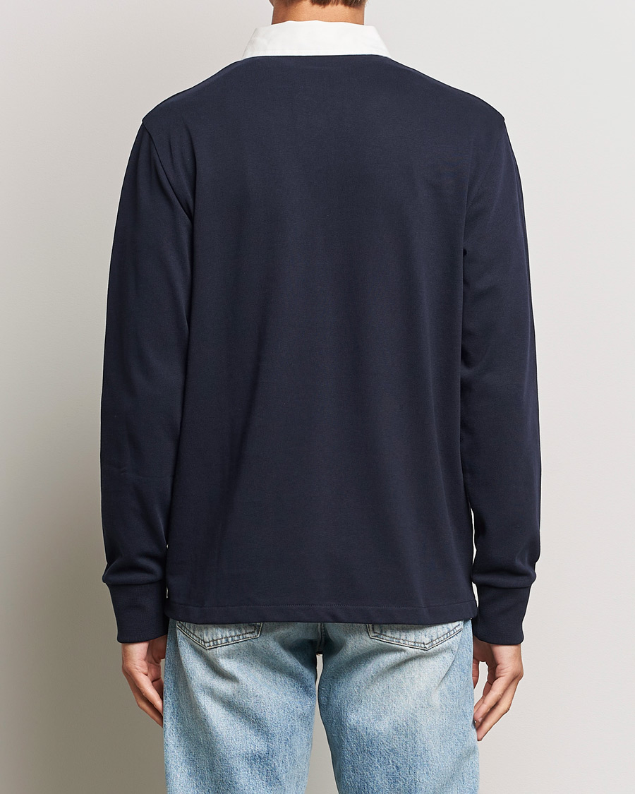 Herr | Tröjor | GANT | Reg Shield Heavy Rugger Evening Blue