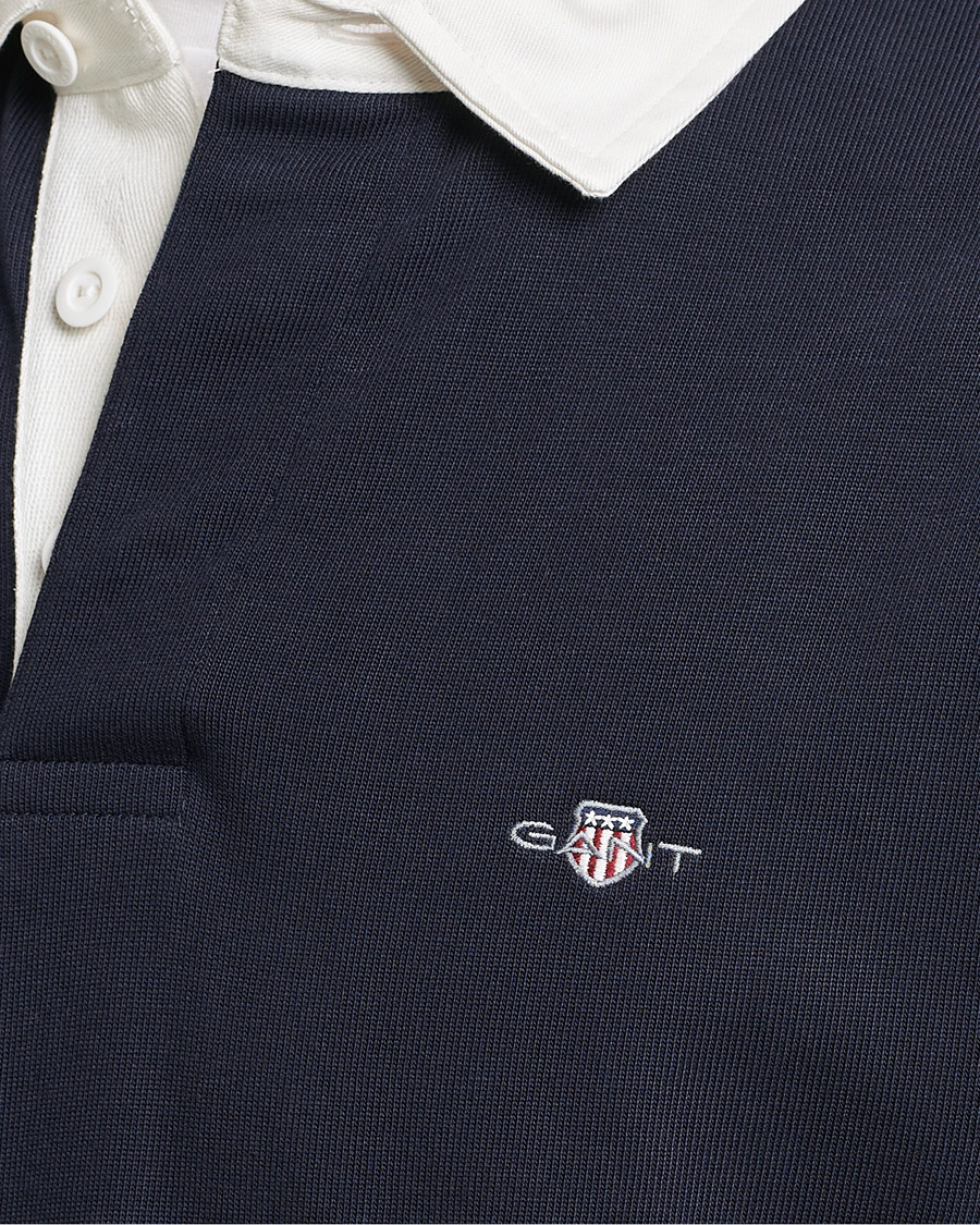 Herr | Tröjor | GANT | Reg Shield Heavy Rugger Evening Blue