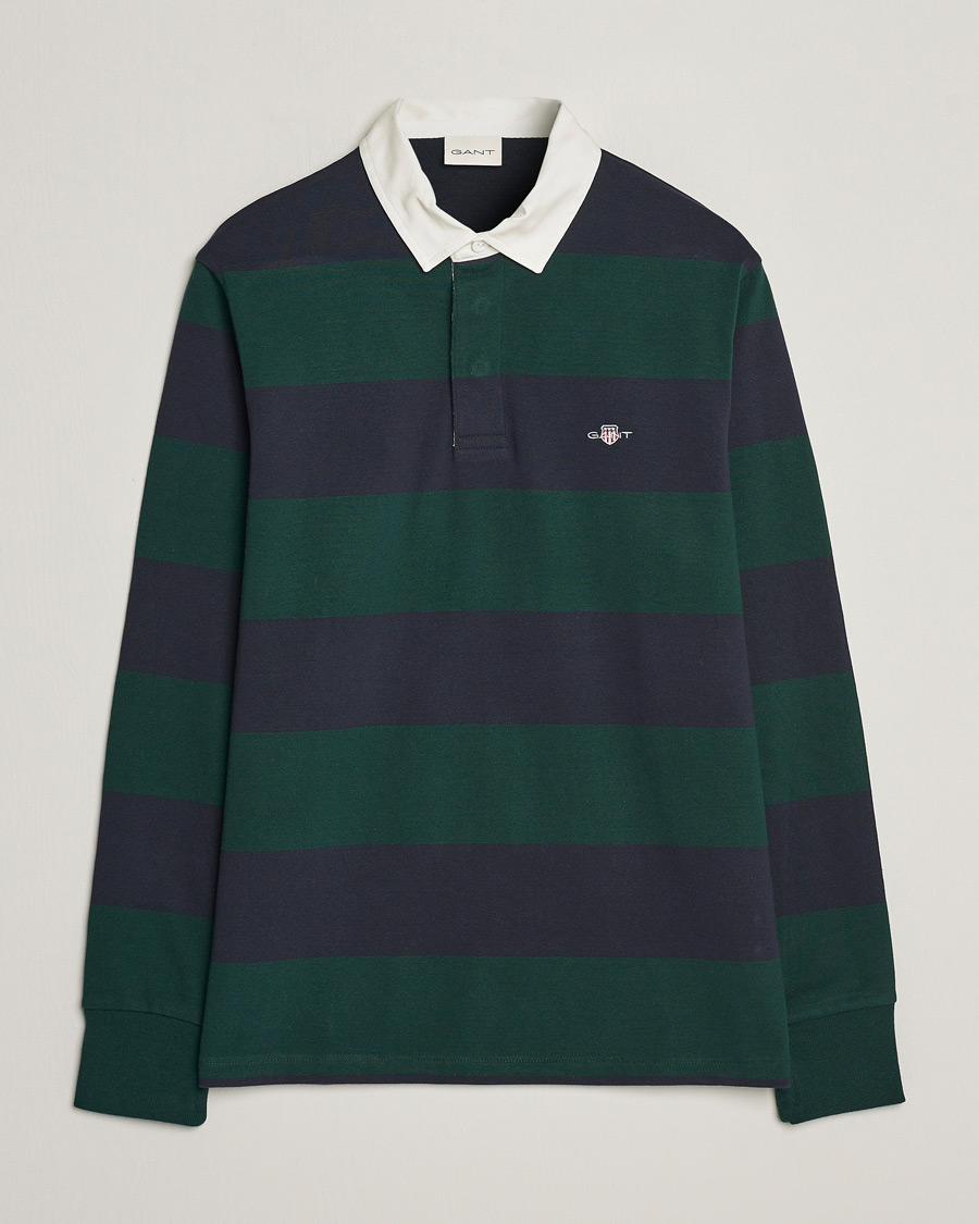 Herr | Tröjor | GANT | Original Barstripe Heavy Rugger Tartan Green