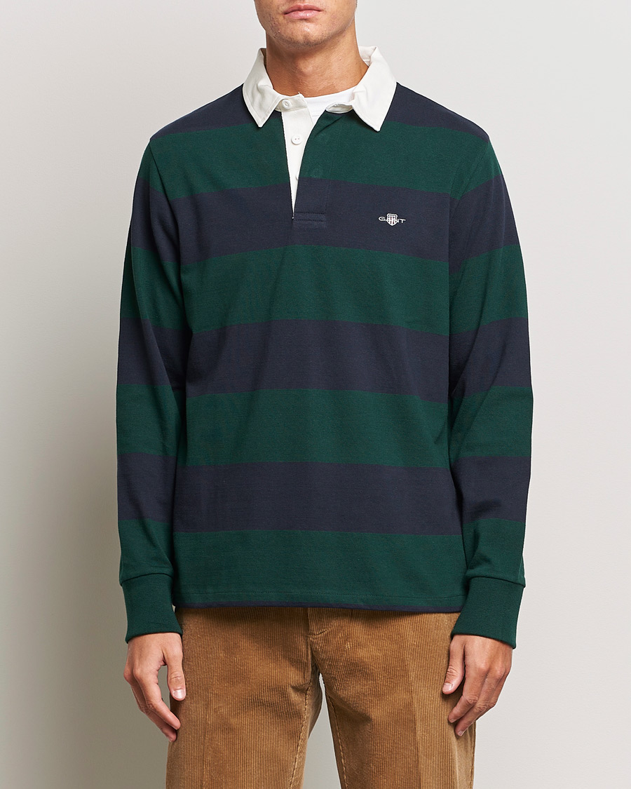 Herr | Tröjor | GANT | Original Barstripe Heavy Rugger Tartan Green
