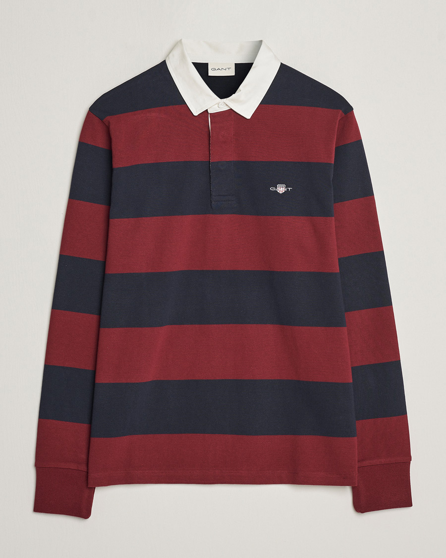 Herr | Tröjor | GANT | Original Barstripe Heavy Rugger Plumped Red
