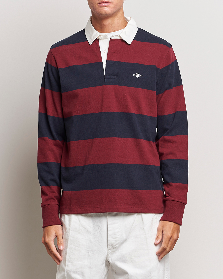 Herr | Rugbytröjor | GANT | Original Barstripe Heavy Rugger Plumped Red