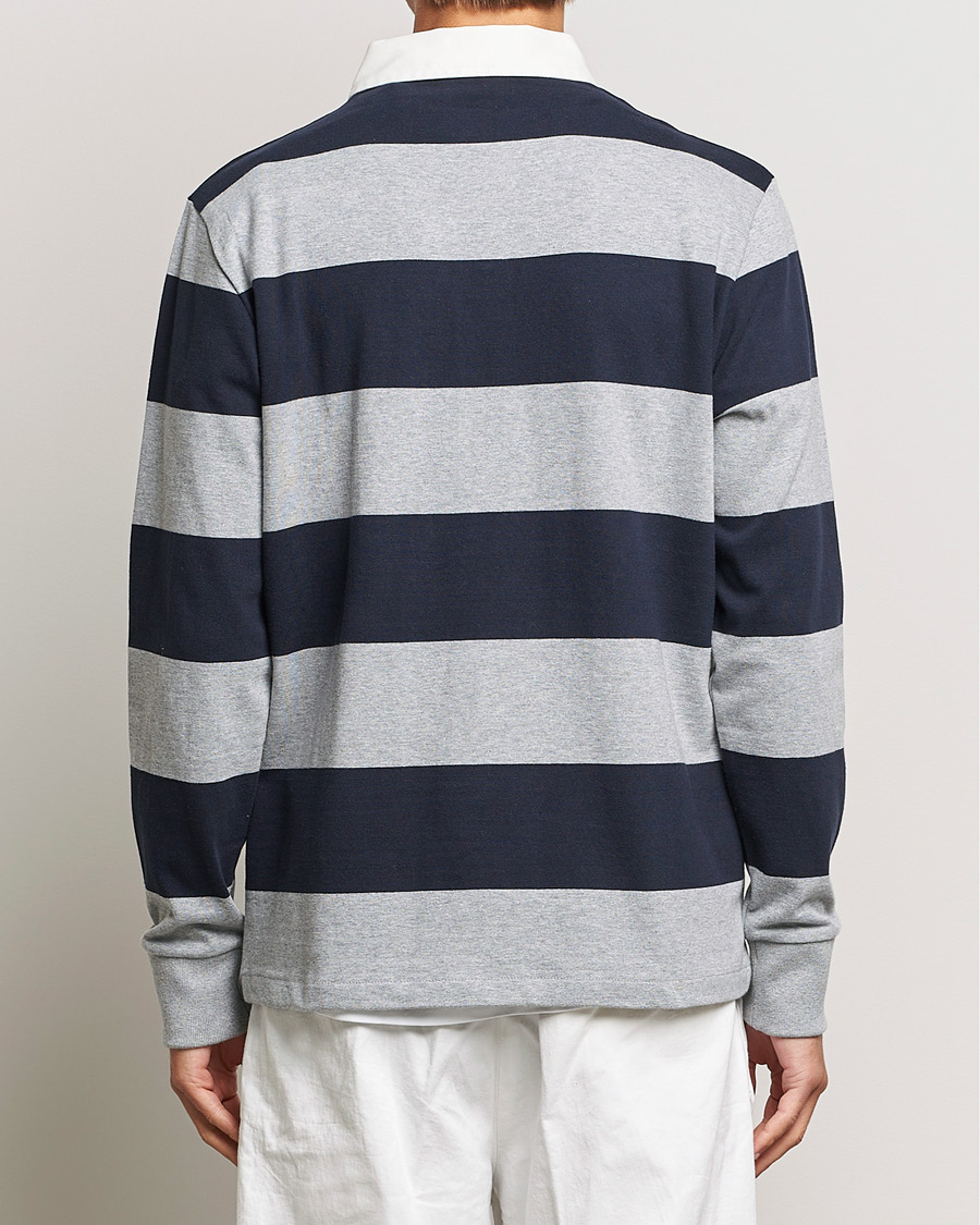 Herr | Tröjor | GANT | Barstriped Rugger Grey/Navy