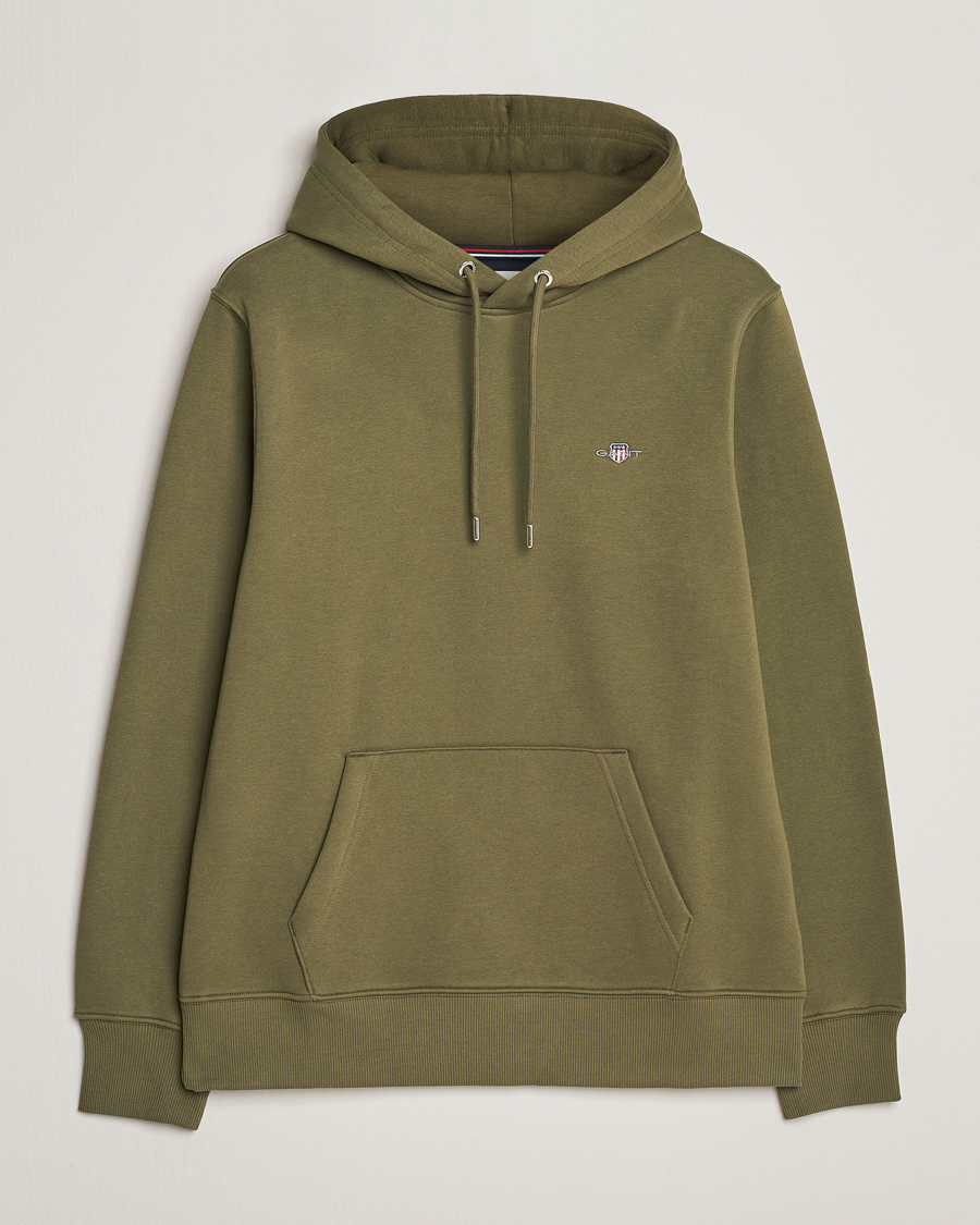 Herr | Tröjor | GANT | Original Shield Logo Hoodie Juniper Green