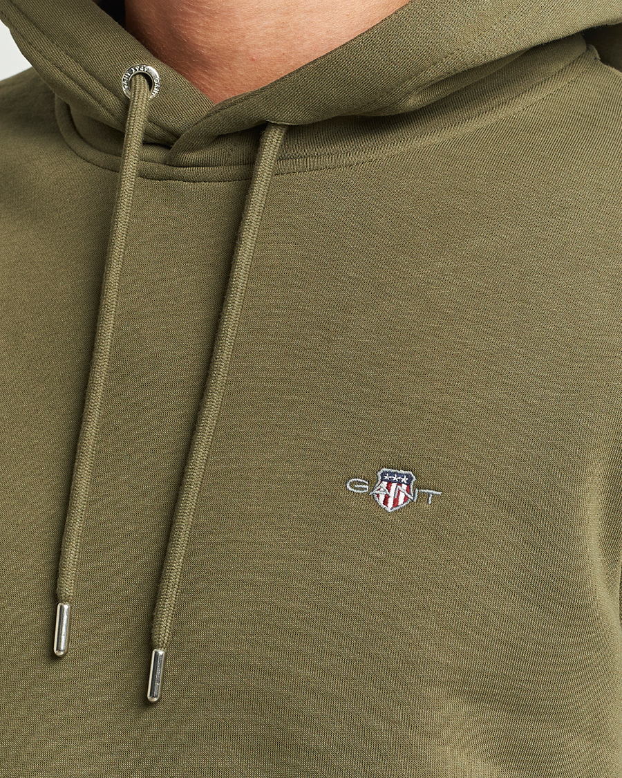 Herr | Tröjor | GANT | Original Shield Logo Hoodie Juniper Green