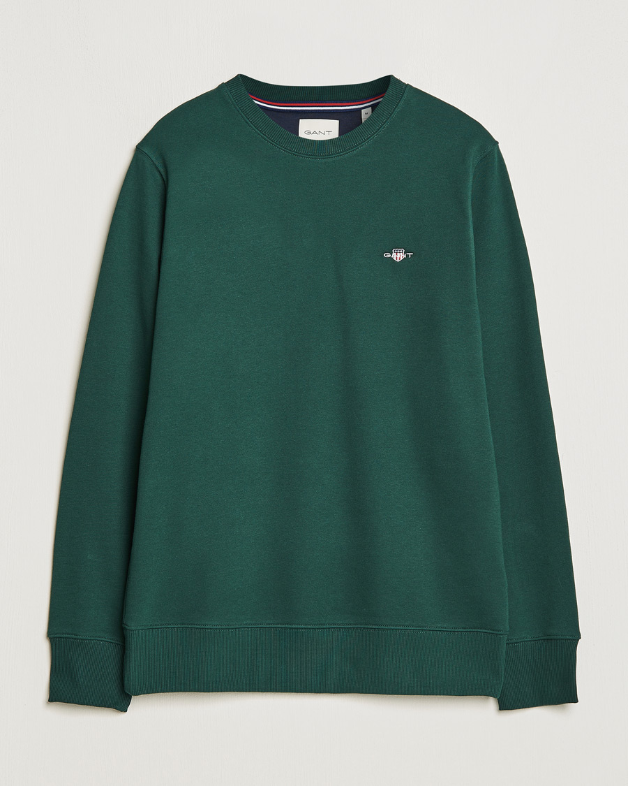 Herr | Tröjor | GANT | Original Crew Neck Sweatshirt Tartan Green