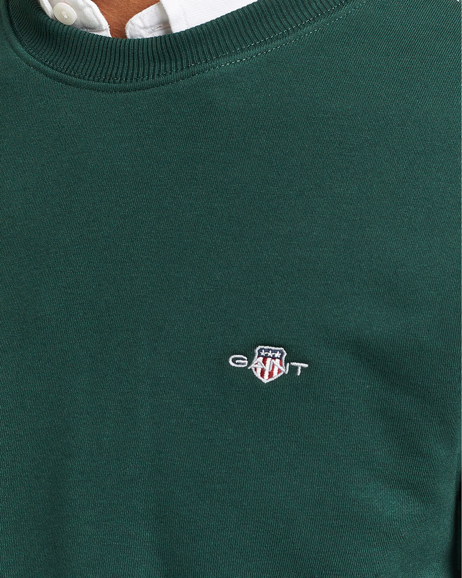 Herr | Tröjor | GANT | Original Crew Neck Sweatshirt Tartan Green