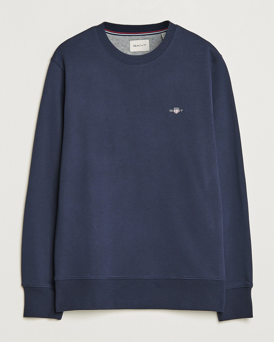 Herr | Tröjor | GANT | Original Crew Neck Sweatshirt Evening Blue