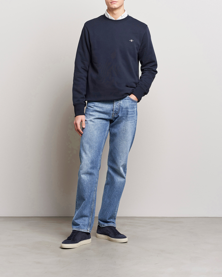 Herr | Tröjor | GANT | Original Crew Neck Sweatshirt Evening Blue