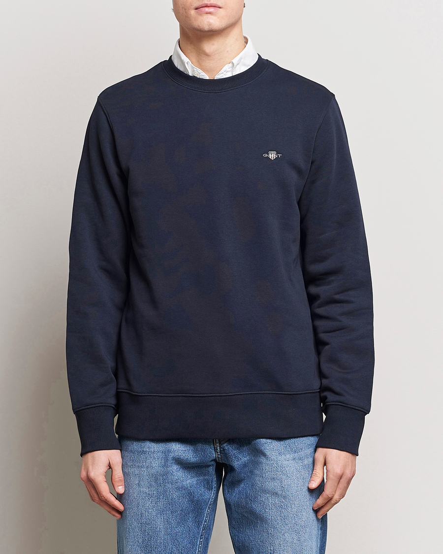 Herr | GANT | GANT | Original Crew Neck Sweatshirt Evening Blue