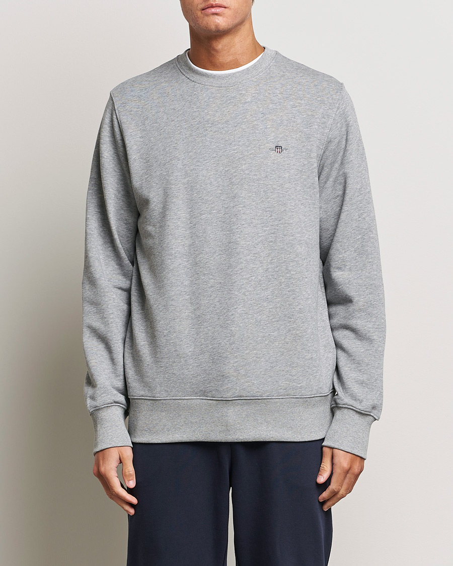 Herr | GANT | GANT | Original Crew Neck Sweatshirt Grey Melange