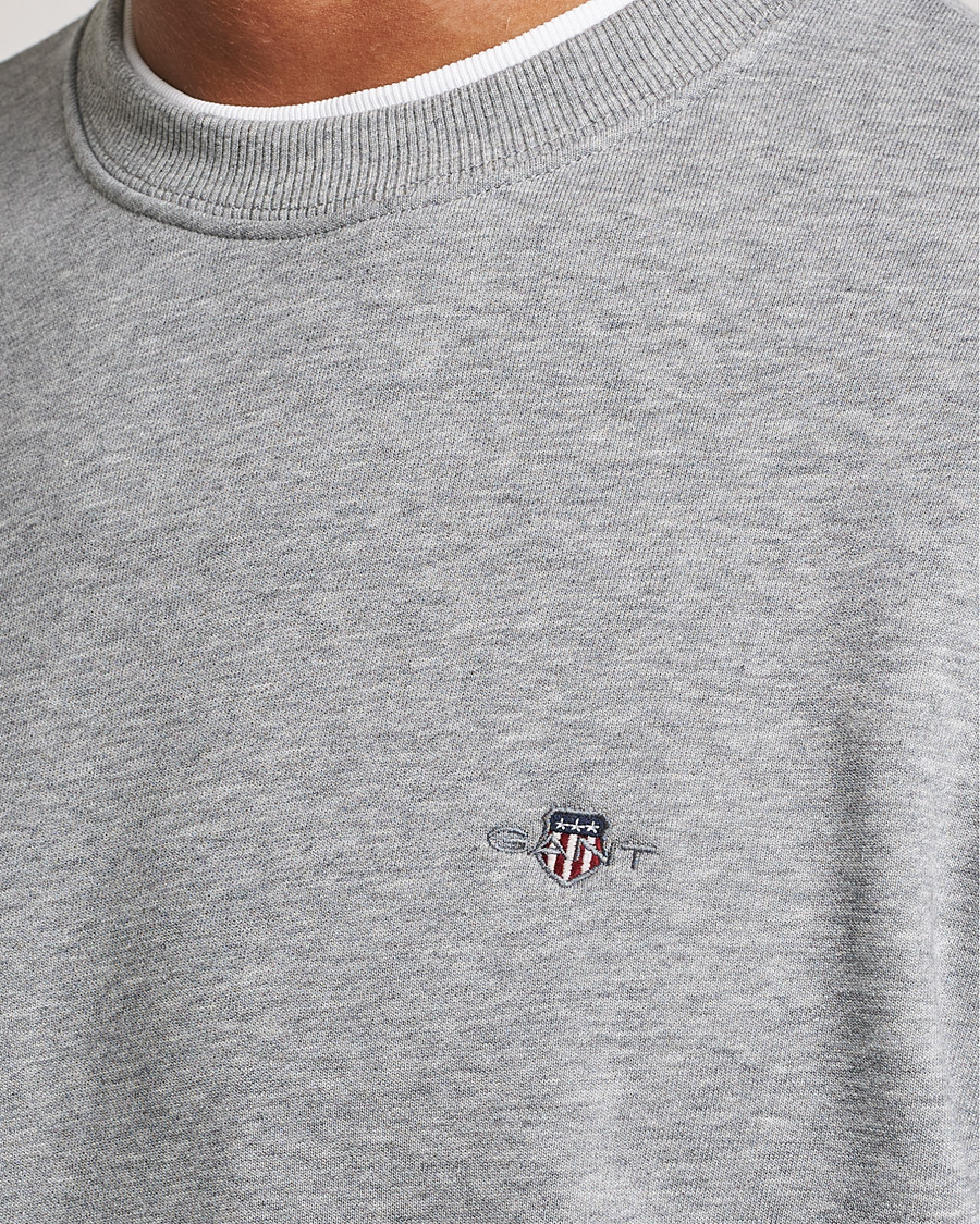 Herr | Tröjor | GANT | Original Crew Neck Sweatshirt Grey Melange