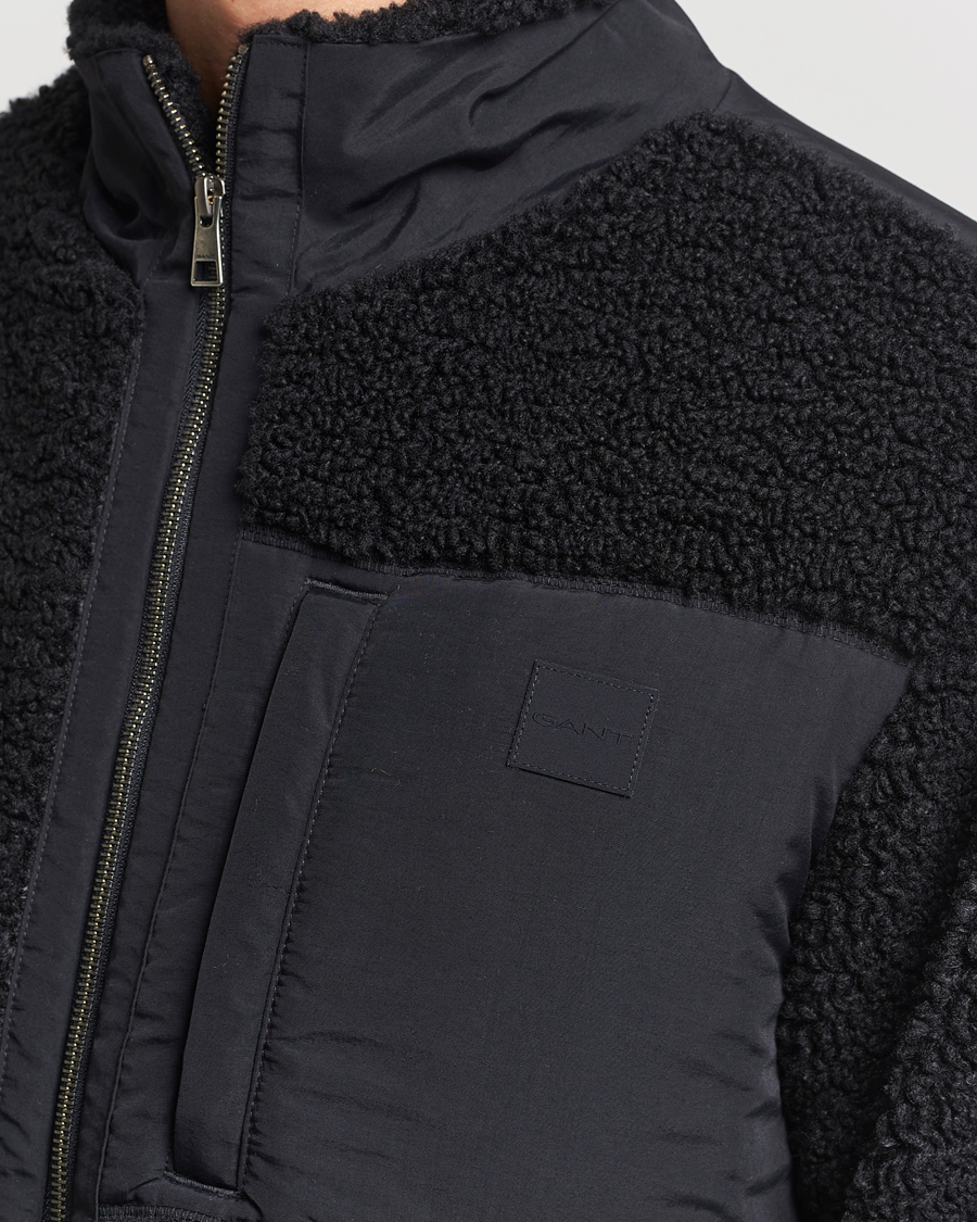 Herr | Tröjor | GANT | Sherpa Fleece Full Zip Black
