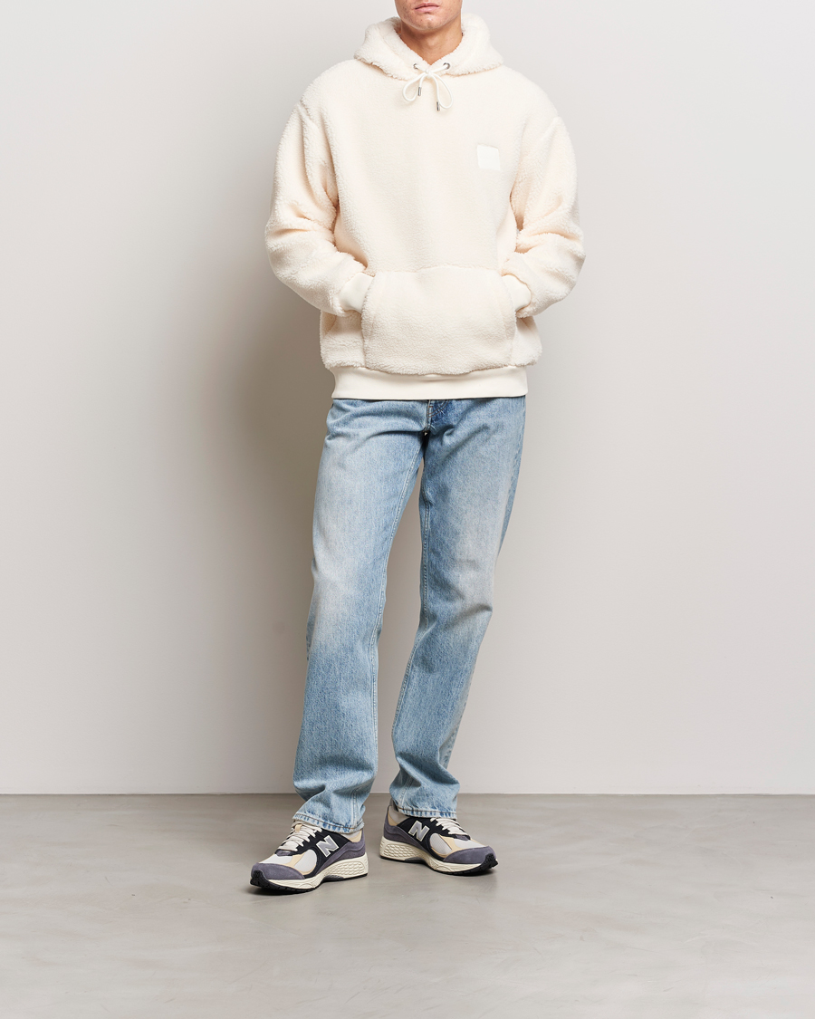 Herr | Tröjor | GANT | Sherpa Fleece Hoodie Cream
