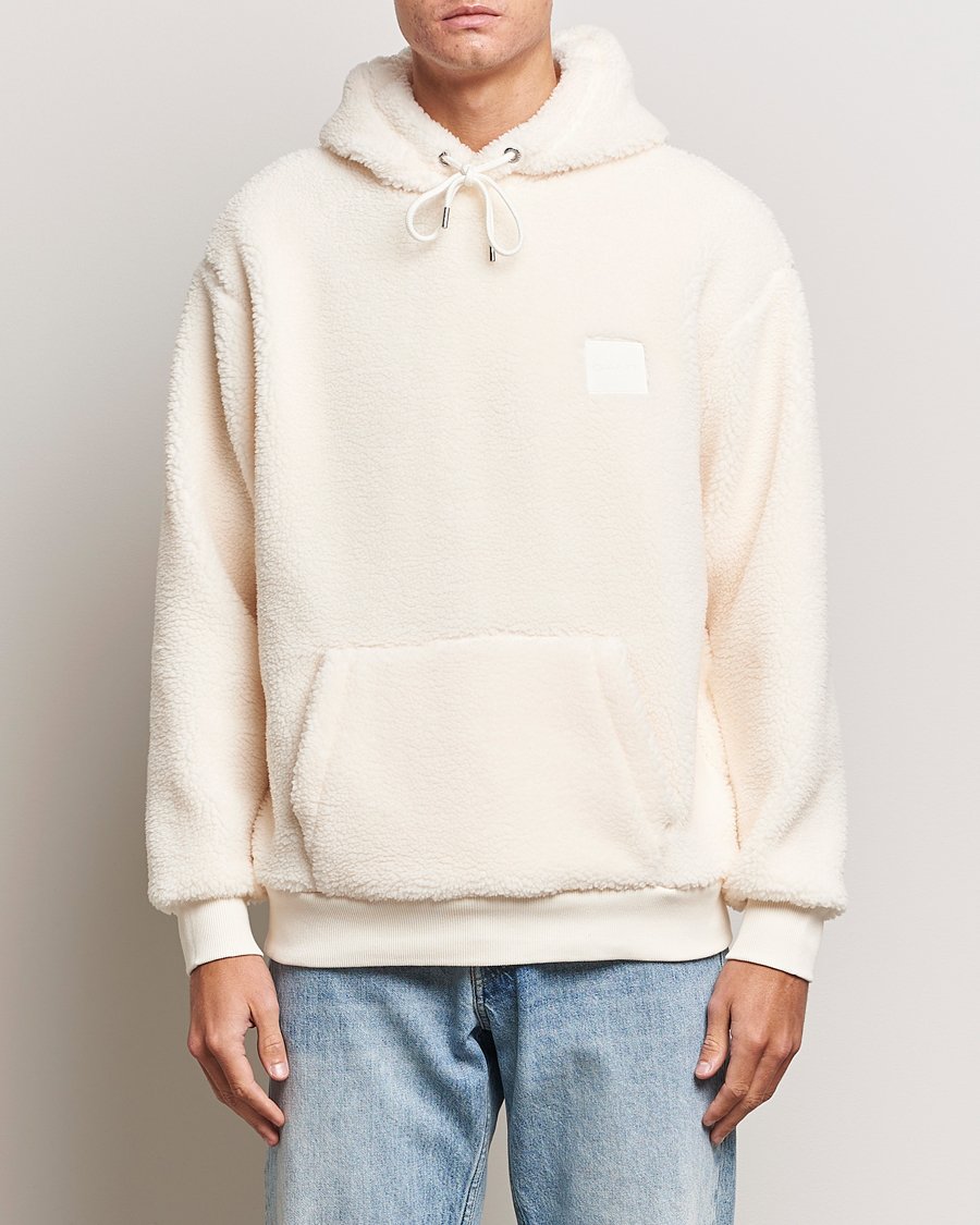 Herr | Tröjor | GANT | Sherpa Fleece Hoodie Cream