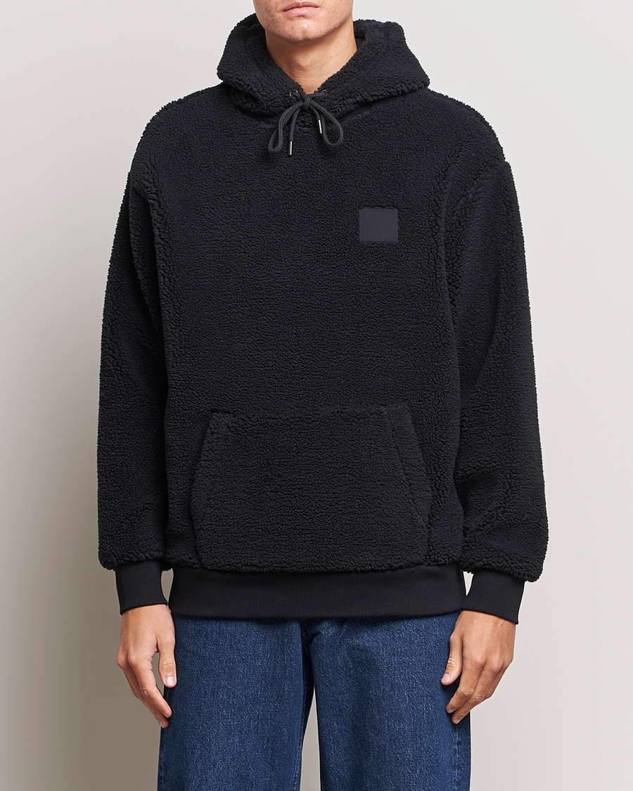 Herr | GANT | GANT | Sherpa Fleece Hoodie Black