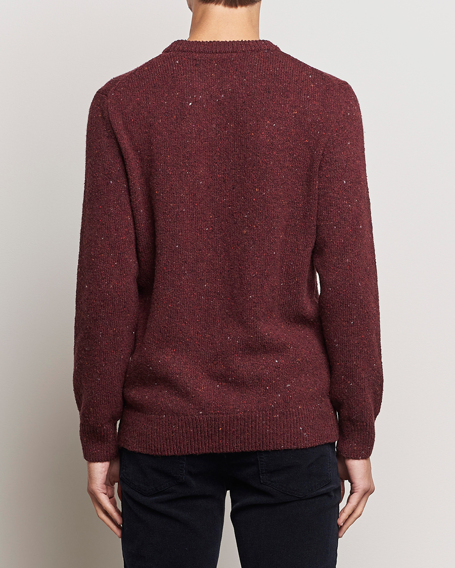 Herr | Tröjor | GANT | Neps Donegal Crew Neck Sweater Plumped Red