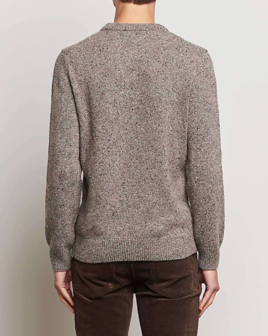 Herr | Tröjor | GANT | Neps Donegal Crew Neck Sweater Dark Grey