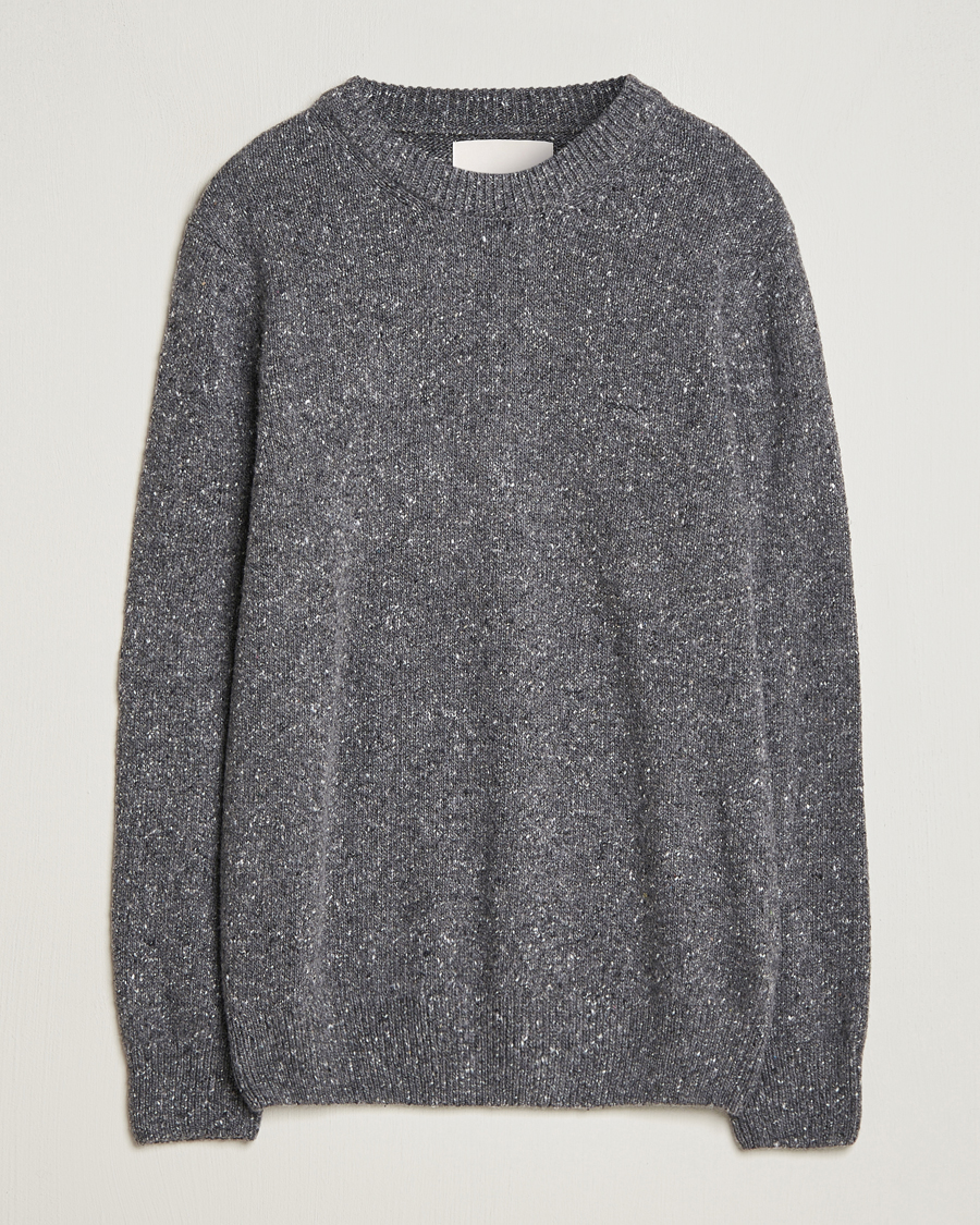 Herr | Tröjor | GANT | Neps Donegal Crew Neck Sweater Antracite