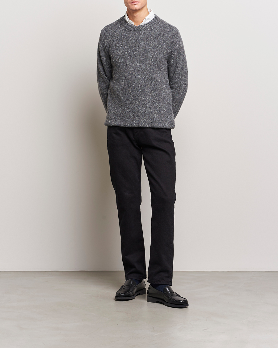 Herr | Tröjor | GANT | Neps Donegal Crew Neck Sweater Antracite