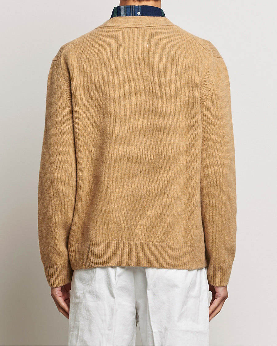 Herr | Tröjor | GANT | Soft Wool Cardigan Khaki Melange