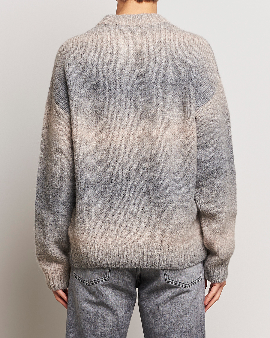 Herr | Tröjor | GANT | Soft Wool Ombre Crew Neck Grey Melange