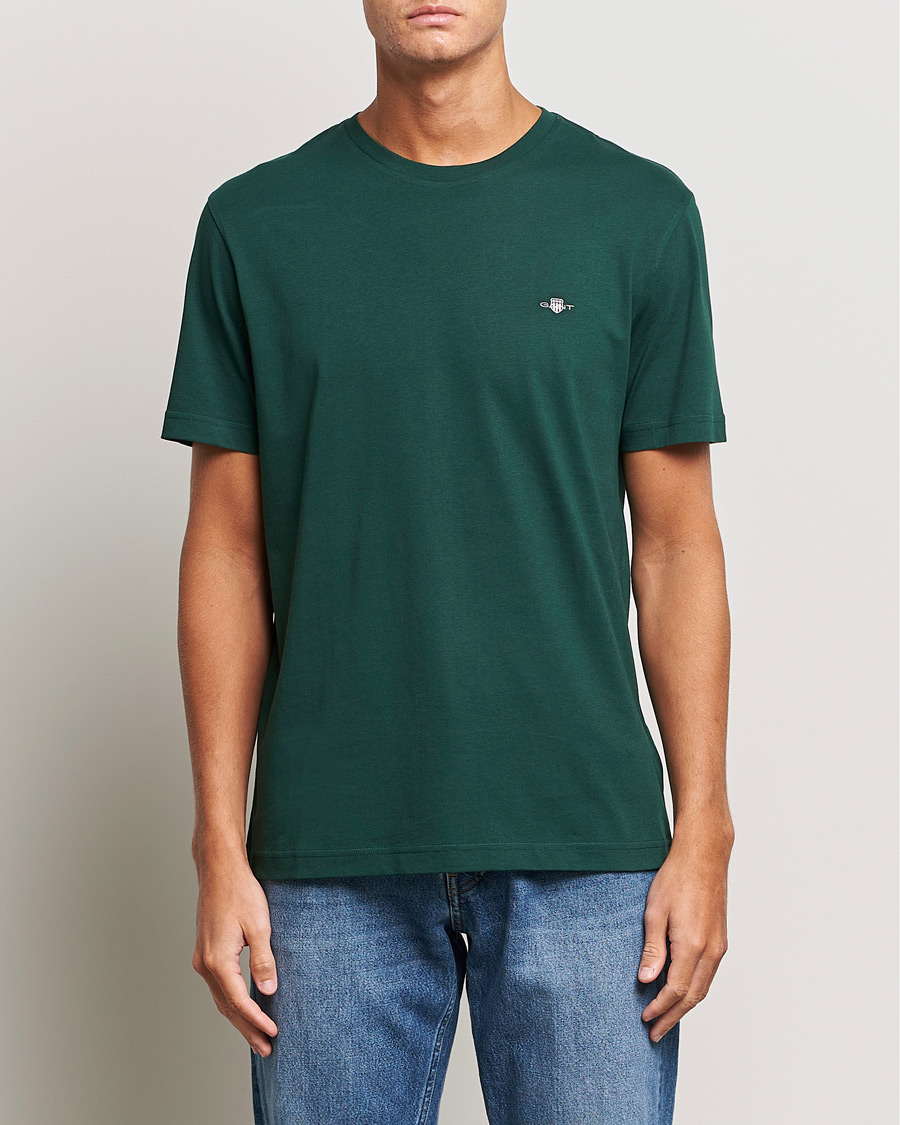 Herr | T-Shirts | GANT | The Original T-shirt Tartan Green