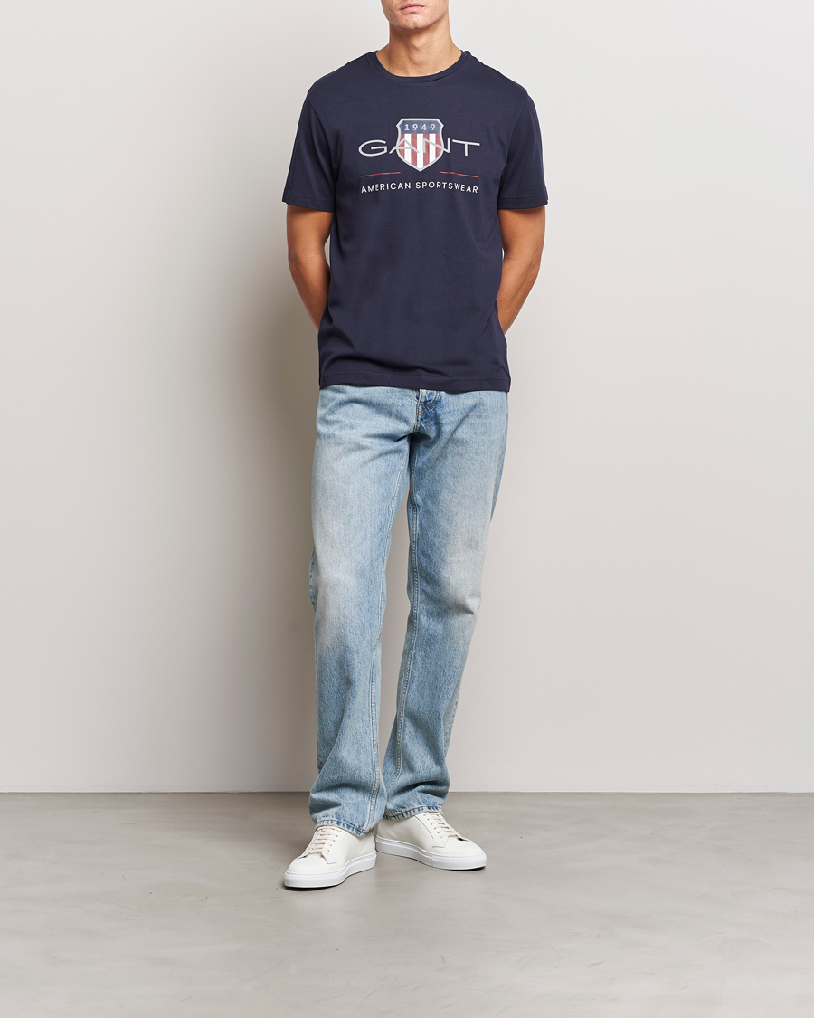 Herr | T-Shirts | GANT | Archive Shield Logo T-Shirt Evening Blue