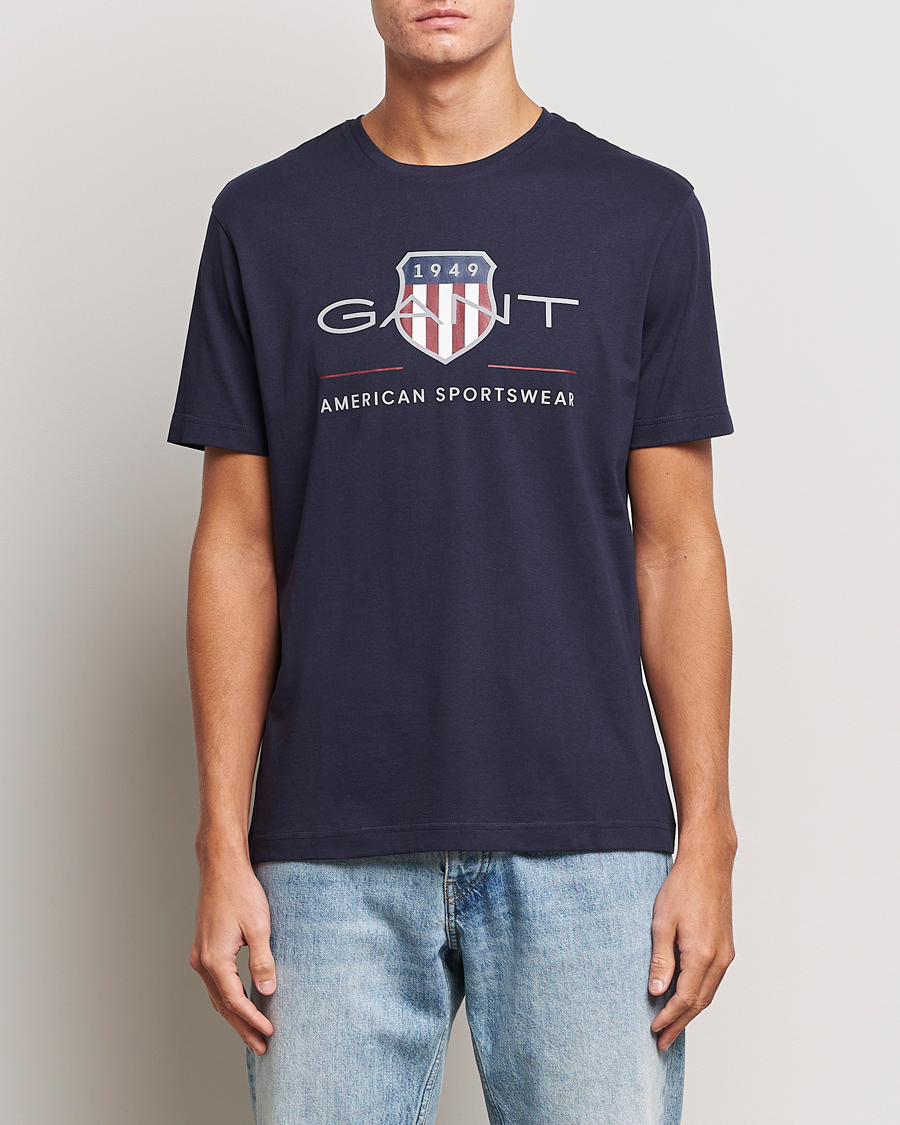 Herr | Avdelningar | GANT | Archive Shield Logo T-Shirt Evening Blue