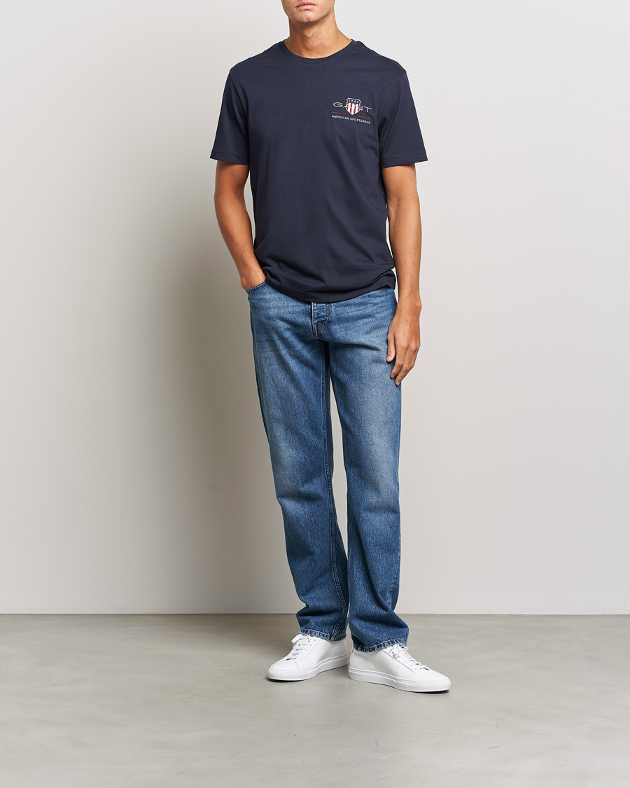 Herr | T-Shirts | GANT | Archive Shield Small Logo T-Shirt Evening Blue