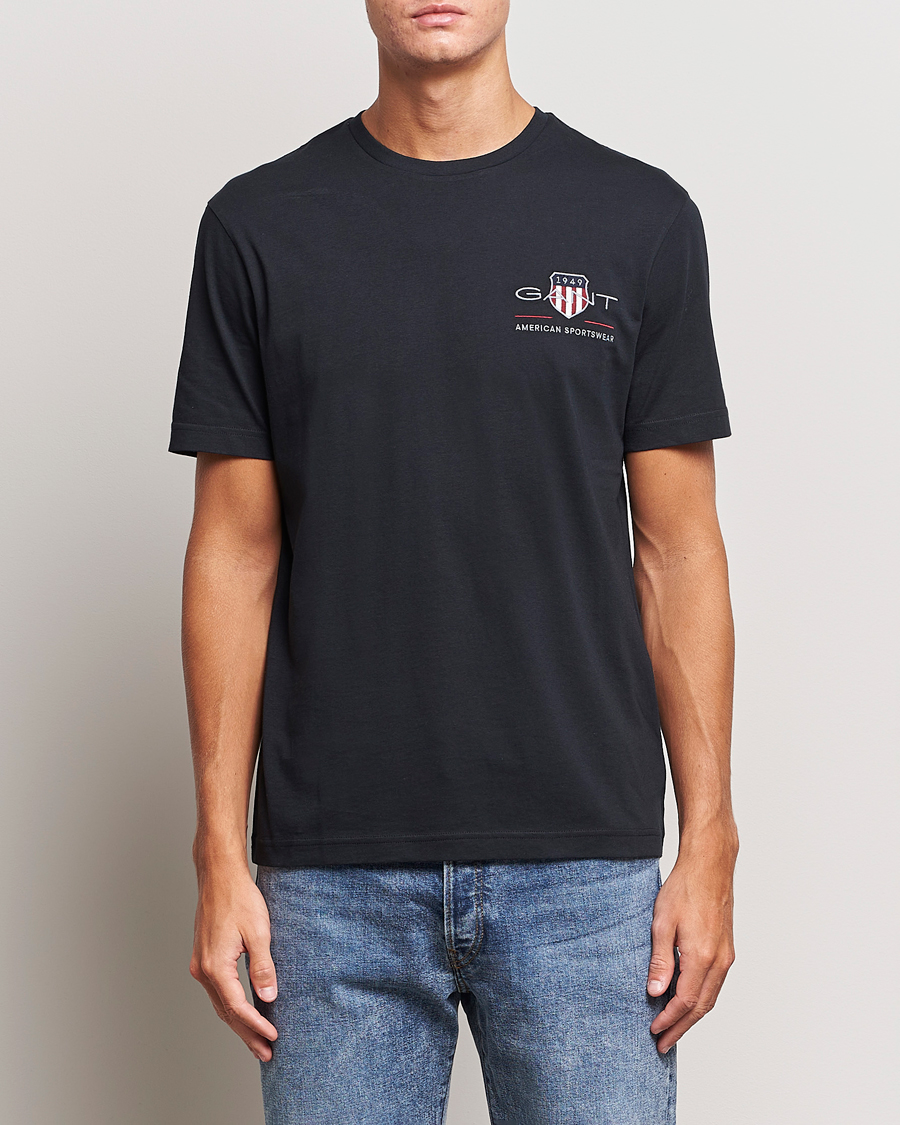 Herr | Kortärmade t-shirts | GANT | Archive Shield Small Logo T-Shirt Black