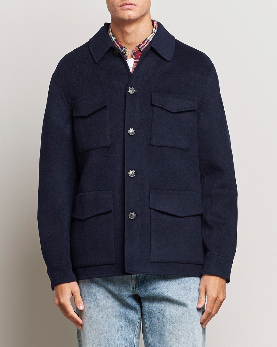 Herr |  | GANT | Wool Pocket Shirt Jacket Evening Blue