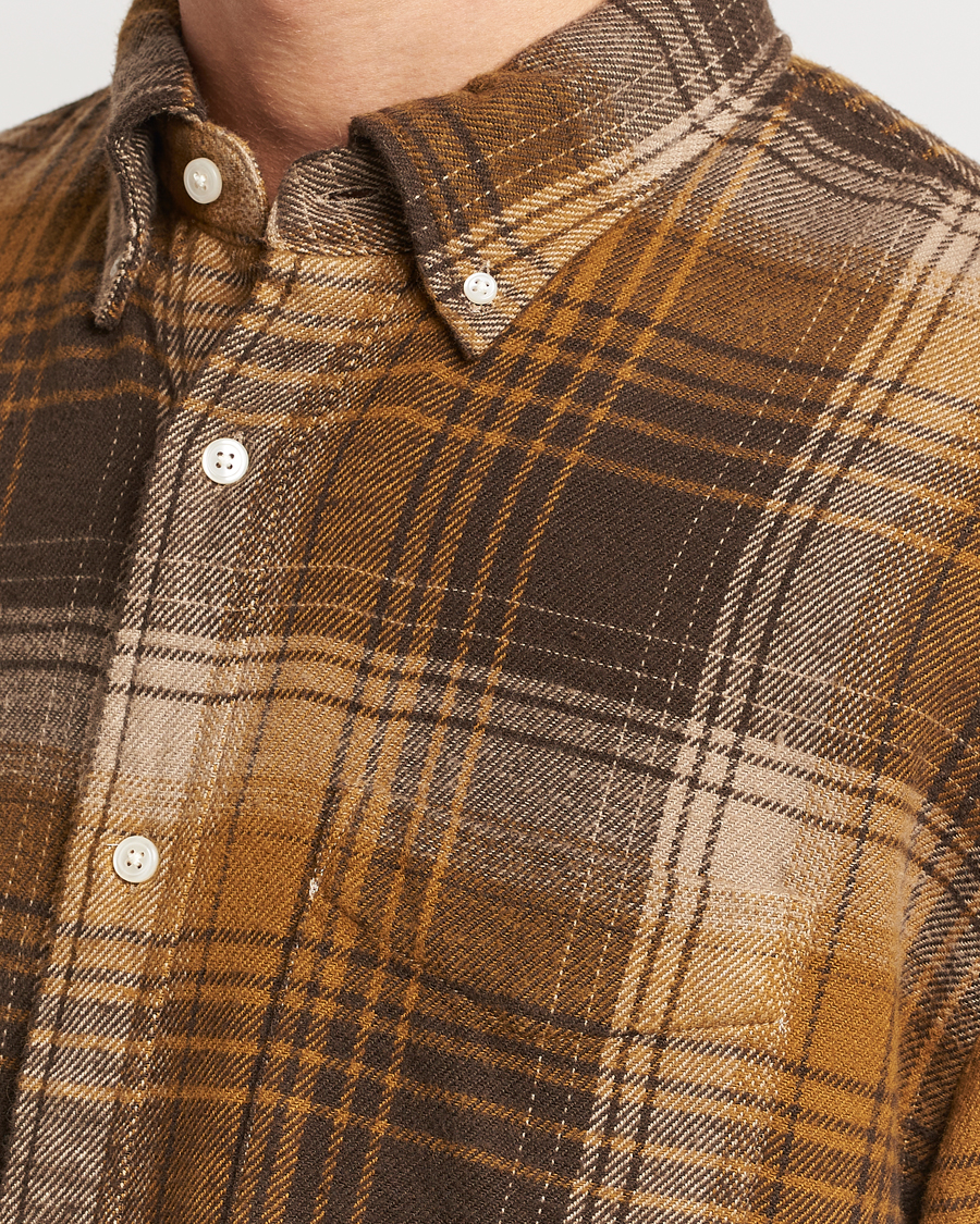 Herr | Skjortor | GANT | Relaxed Fit Heavy Flannel Checked Shirt Woody Brown