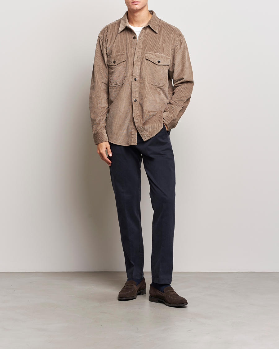 Herr | Skjortor | GANT | Relaxed Fit Corduroy Overshirt Desert Brown